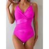 One-piece Swimsuit Women 2025 Solid Color Swimsuit Bikini