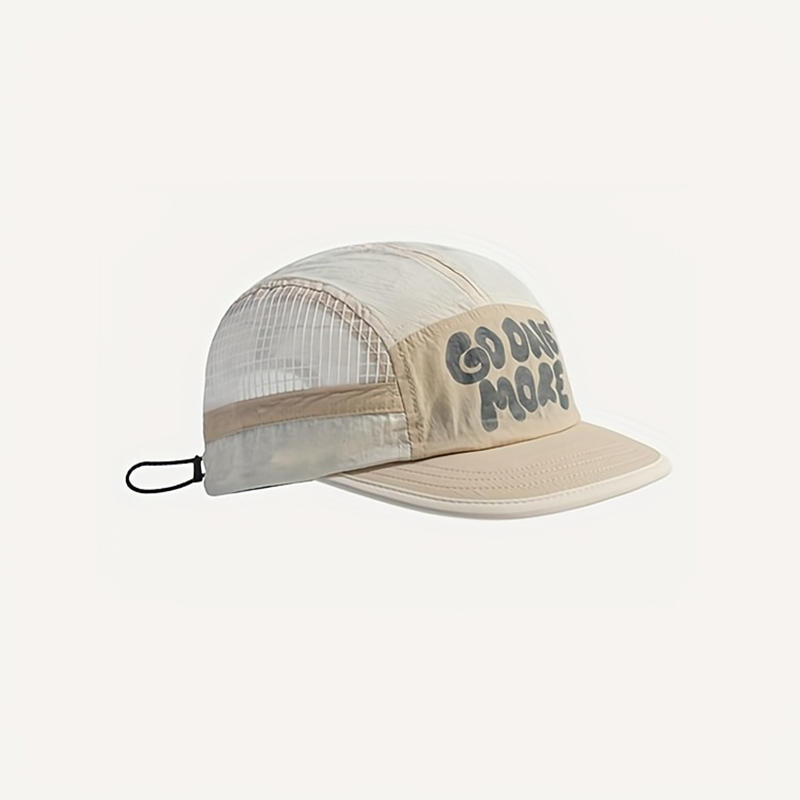Letter Printing Quick-drying Hat Drawstring Design Japanese Style Short Brim Baseball Cap Thin Adjustable Sun Visor Cap Unisex