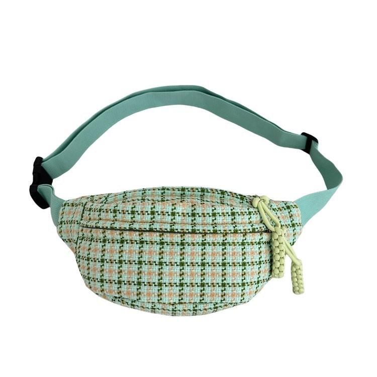 

Trendy Simple Sling Bag Stylish Crossbody Chest Bag For Women With Checkered Design Dark Green Check