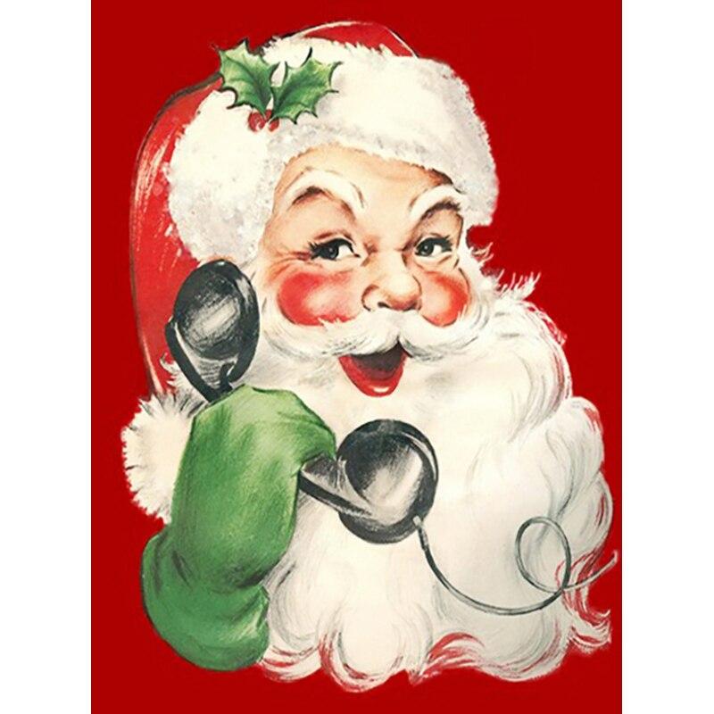 New 5D DIY Diamond Painting Christmas Diamond Embroidery Santa Claus Cross Stitch Full Round Drill Home Decor Manual Gift