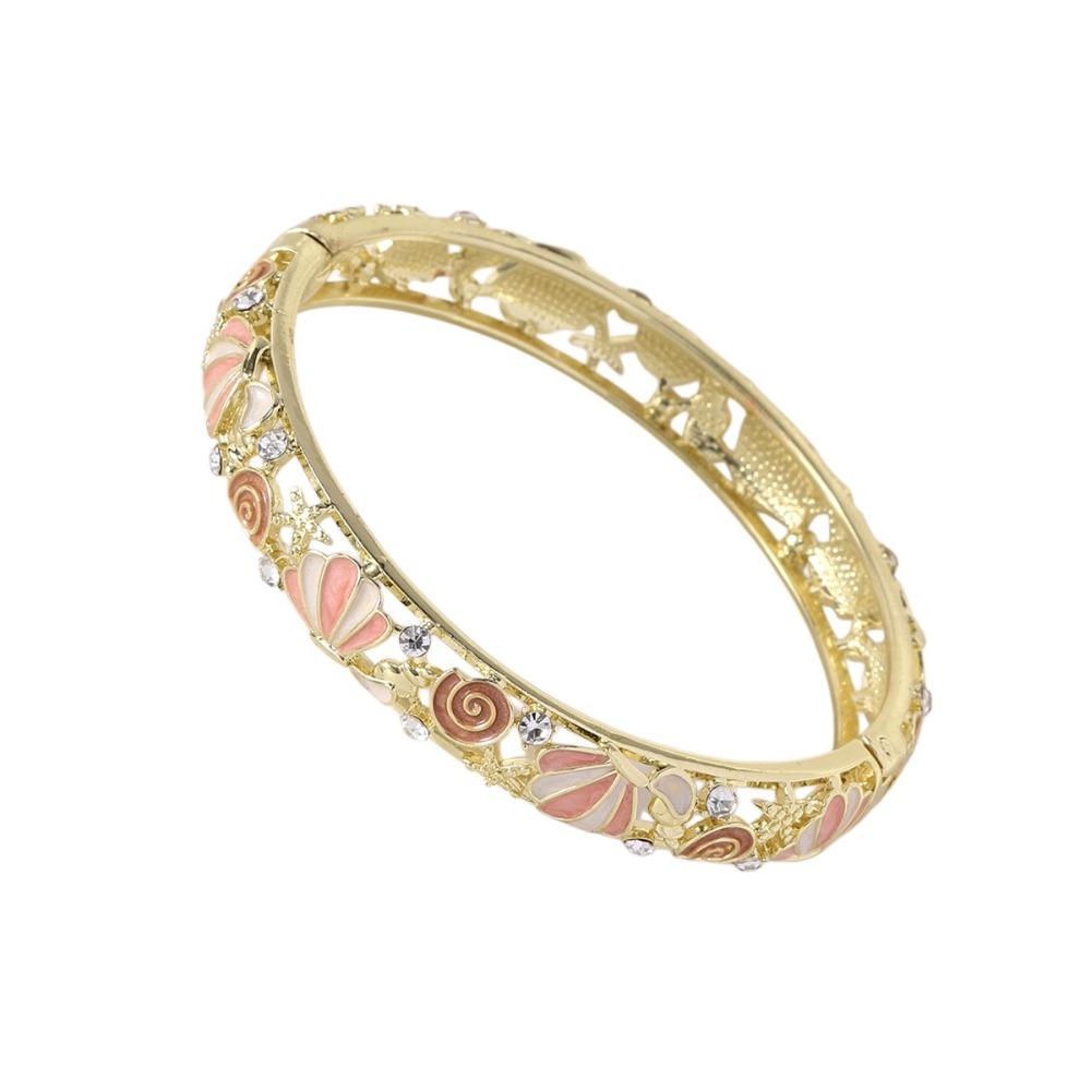 Rhinestone Vintage Cloisonne Bangle Hollow Women's Hand Bracelet  Jewelry Gifts