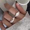 Korean Version of Moonlight Agate Ring, Women's Ins Index Finger Ring, Simple Matte Ring