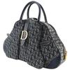 Dior Double saddle Handbag Trotter Navy blue canvas Women Used