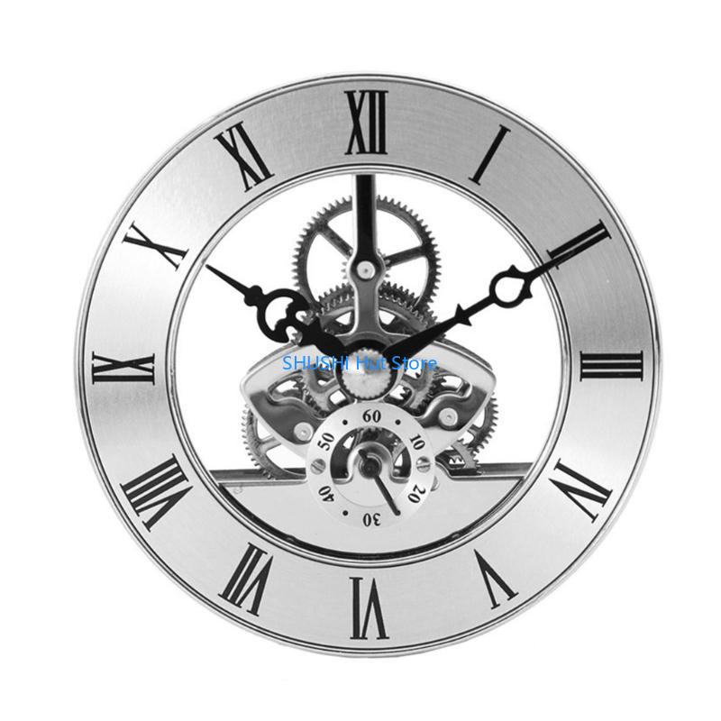 Stylish 4.96in Round Clock Insert Wall Decors Items Exquisite Workmanship D57B