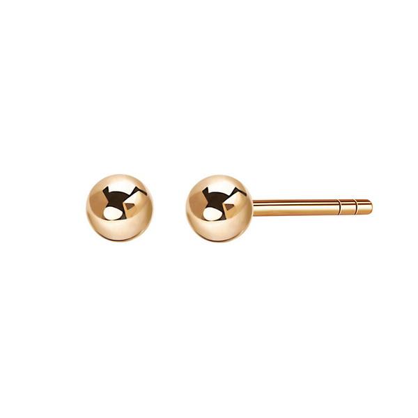 Gold Ball Earrings 5mm
