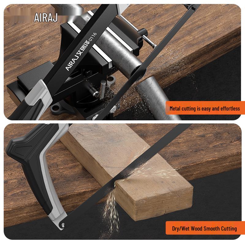 Compact Household Handheld Hacksaw with Iron Blade and Frame
