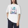 Men's And Women's Casual Loose Printed T-Shirt Round-Neck Pullover Short-Sleeved Top