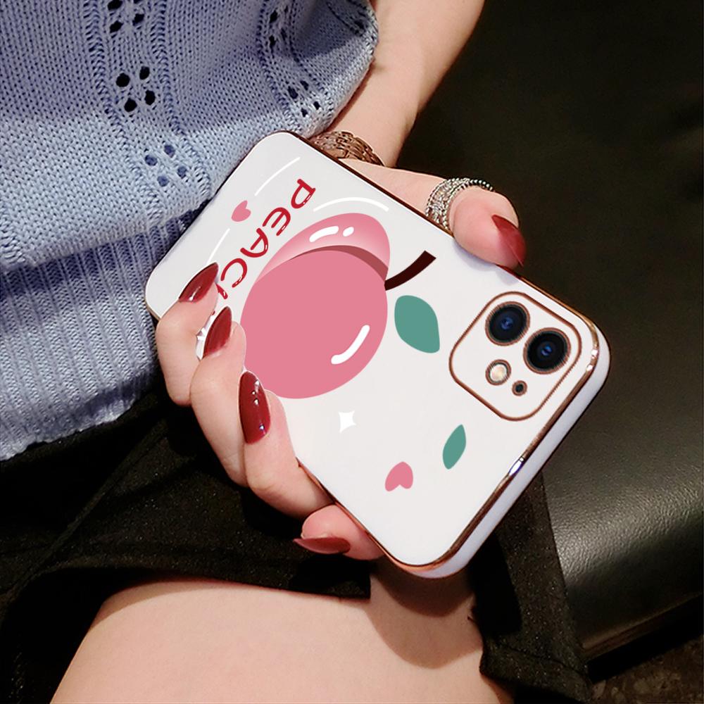 Colorful Printing Patterns Square Edge Pattern Casing Plated Phone Shell Luxury Plating Soft Phone Case for iPhone Motorola Moto OnePlus Samsung