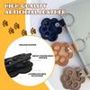 3 Pcs Cat/Dog Fur Storage Keychain, Cute Leather Paw Keychain Pet Hair Keepsake Keyring, Unique Memorial Collection Key Chain, Pet Memorial Gifts