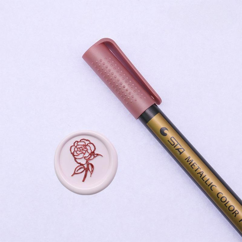 Jemná metalická fixka, permanentní střední hrot pro umění na kovu, fixka na sklo