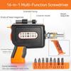 Magnetic Screwdriver Set All-in-1 Ratchet Screwdriver With 14 Sizes Magnetic Bits Electronics Repair Tool Kit Pop Out Bit