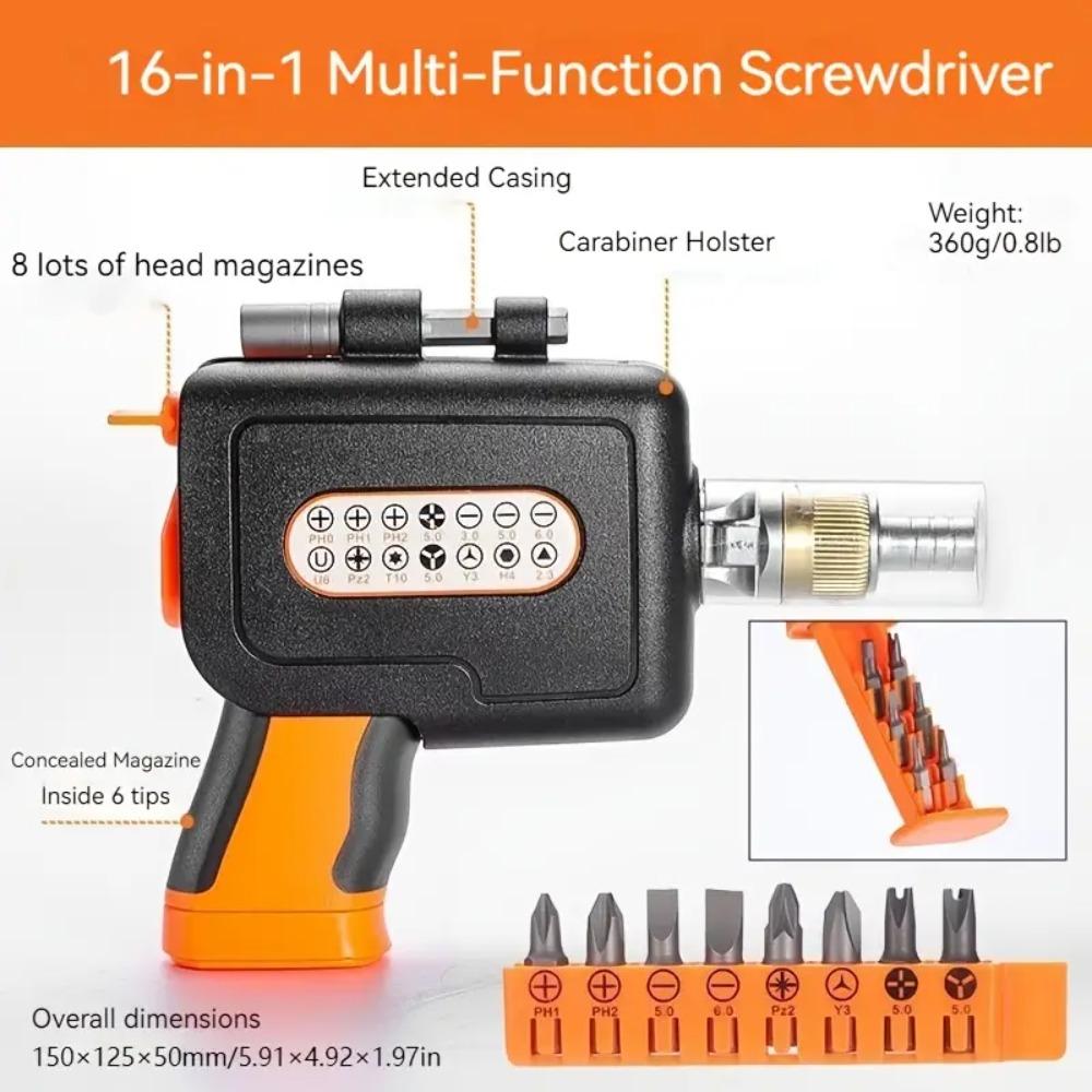 Magnetic Screwdriver Set All-in-1 Ratchet Screwdriver With 14 Sizes Magnetic Bits Electronics Repair Tool Kit Pop Out Bit