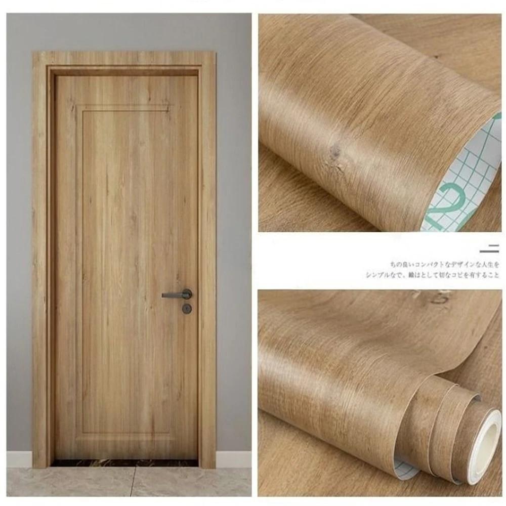 Szeroki naklejka drewniana 60/80cm na meble tapeta naklejki ścienne PVC DIY ściany wodoodporny drzwi kuchnia szafa szafka folia dekoracyjna