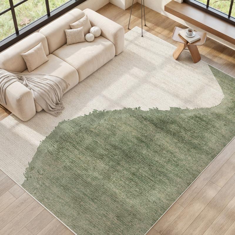 Green Carpets for Living Room French Cream Style Bedroom Decor Thick Rug Washable Lounge Anti-slip Carpet Home Soft Bedside Mat