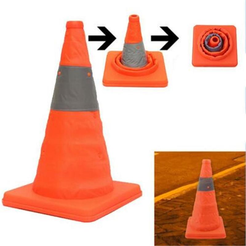 Coni Stradali Pieghevoli Coni di Parcheggio Cono di Sicurezza con Striscia Riflettente Coni Stradali Pieghevoli Cono Stradale
