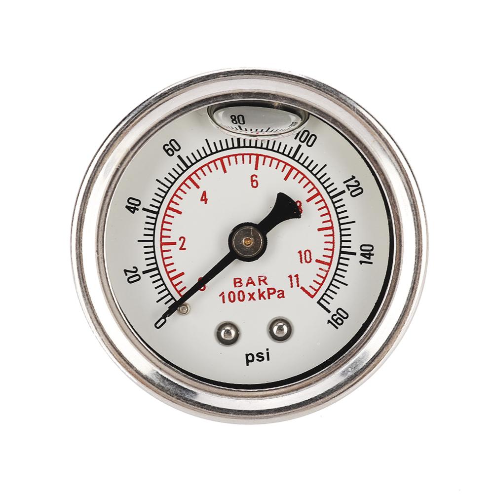 Universal Adjustable Car Fuel Pressure Regulator Kit W  Gauge 100PSI (Red+Silver)