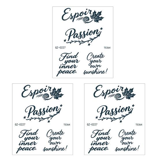 Yousheng 3Pcs Waterproof Tattoo Sticker for Men Women, Face Body Arm Chest Shoulder Thigh Waist Temporary Tattoo Decal, Long Lasting Body Art Fake