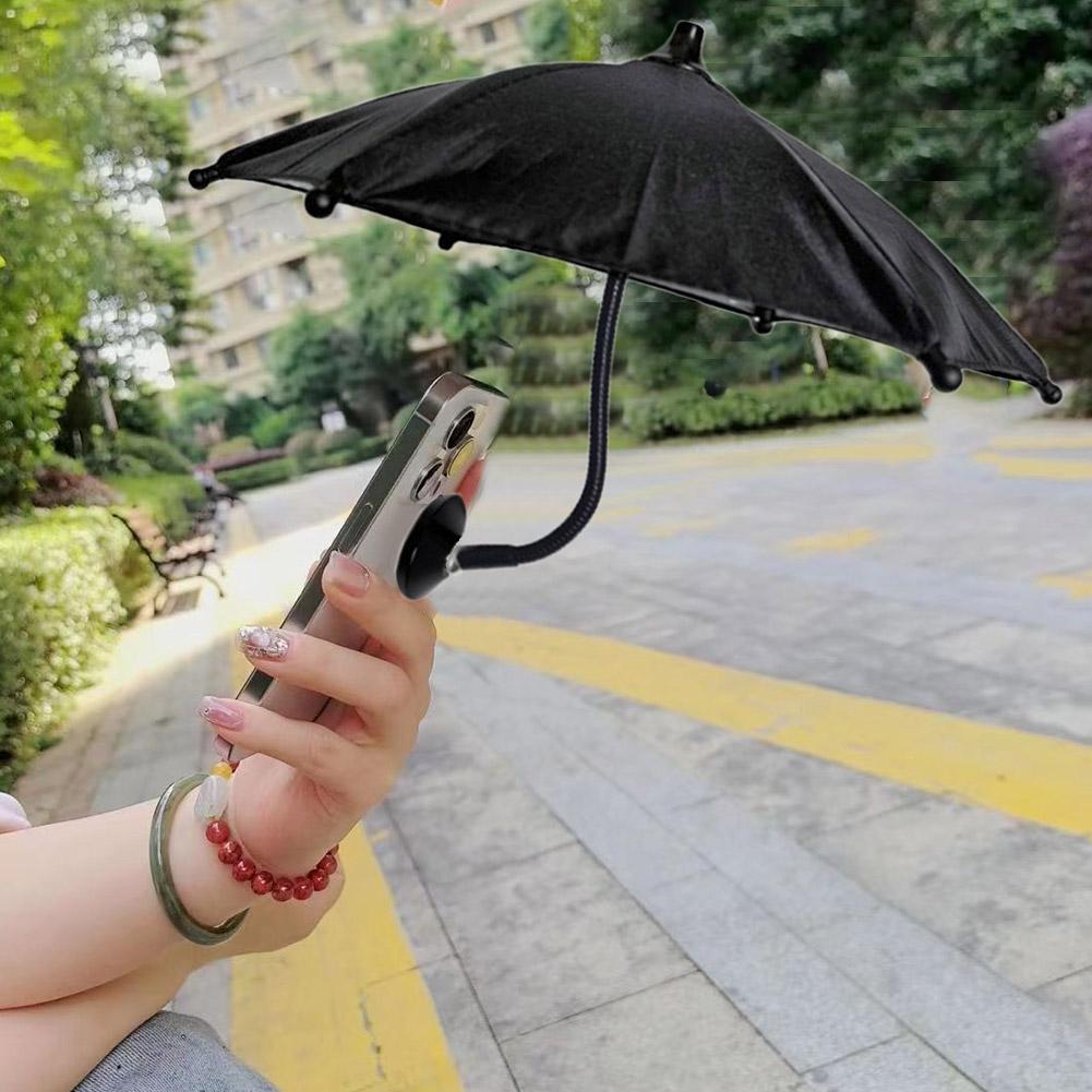 Magnetic Phone Umbrella for Iphone 15/14/13/12 Pro/Pro Max Anti-glare Sun Shade Shield Cover 360° Rotation Mini Umbrella 24cm