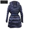 Prada [Domestic Regular] 29Z660 Belted Hoodie Down Coat 42 NavyUsed