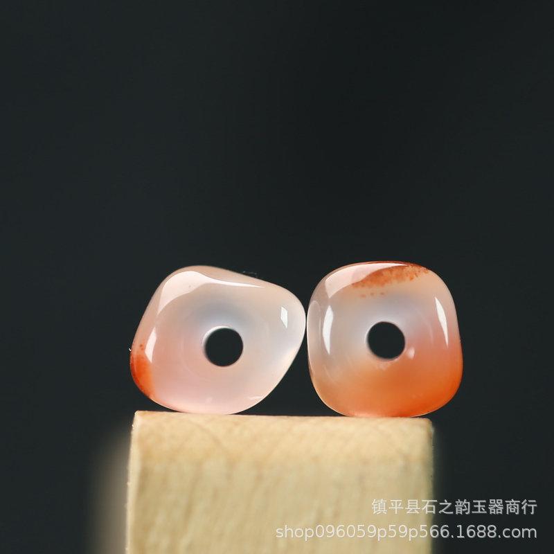 Sichuan Red Agate Beads with Large 2mm Holes for DIY Jewelry: Pendant, Bracelet, Necklace, Earrings. Random Single Piece B151