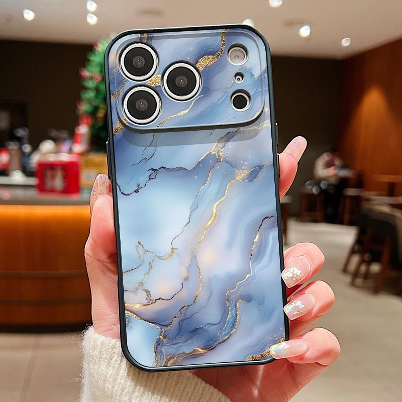 Golden Marble Pattern Case For iPhone 17 Pro Max Magnetic For Magsafe Hybrid Slim Matte Cover For iPhone 16 15 14 13 Pro Max
