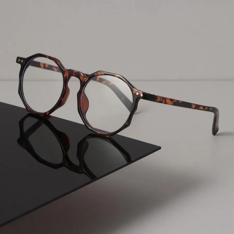 Luxury Round Frame Eyeglass Women Men Minimalist Transparent Glasses Cool Clear Lens Frame Glasses
