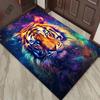 Vibrant Tiger Art Rug for Living Room - Colorful Animal Print Carpet, Contemporary Home Decor, Luxury Flooring Options