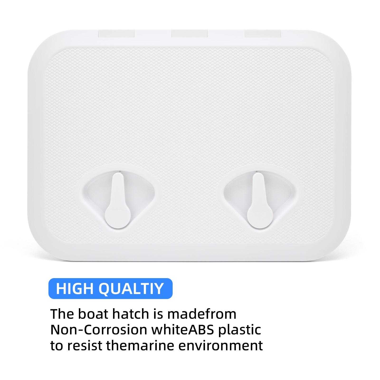 240X360MM Boat Accessories ABS Deck Access Hatch Cover For Marine Boat yacht RV Watertight Anti-UV Non-Skid Inspection белый