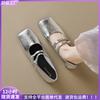 Square Head Single Shoes Women's Flat Bottom One Word with Mary Jane Shoes Soft Sole Women's Shoes