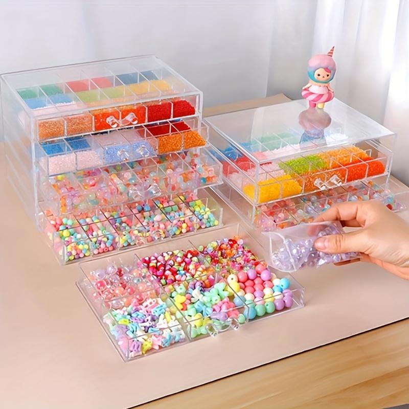 Cutii de depozitare pentru pictură cu diamante acrilice, cutie de bijuterii cu 120 de grile/72 de grile, organizator transparent pentru depozitarea cerceilor cu L transparent