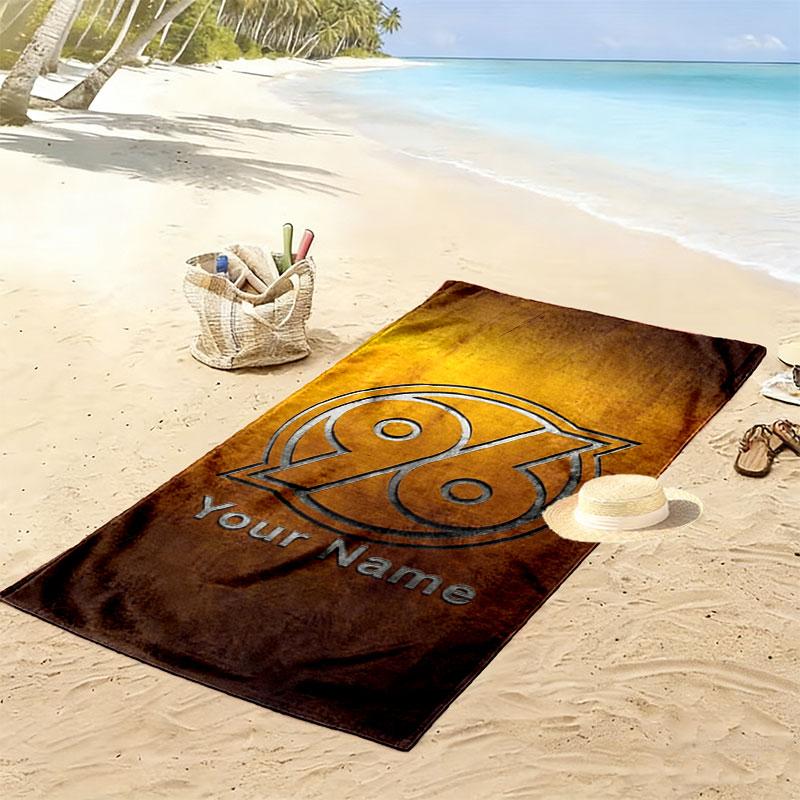Hannover 96 Custom Name Print Beach Towel, Large Soft Quick Dry Towel for Beach Camping Swimming