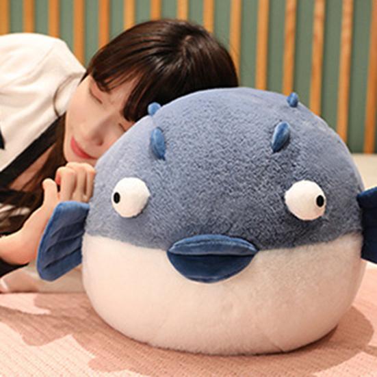 Stuffed Animal Doll Fat Body Cartoon Doll Plushie Appease Sleeping Pillow Sofa Ornament Cute Pufferfish Crocodile Plush Pillow Toy Christmas Gift