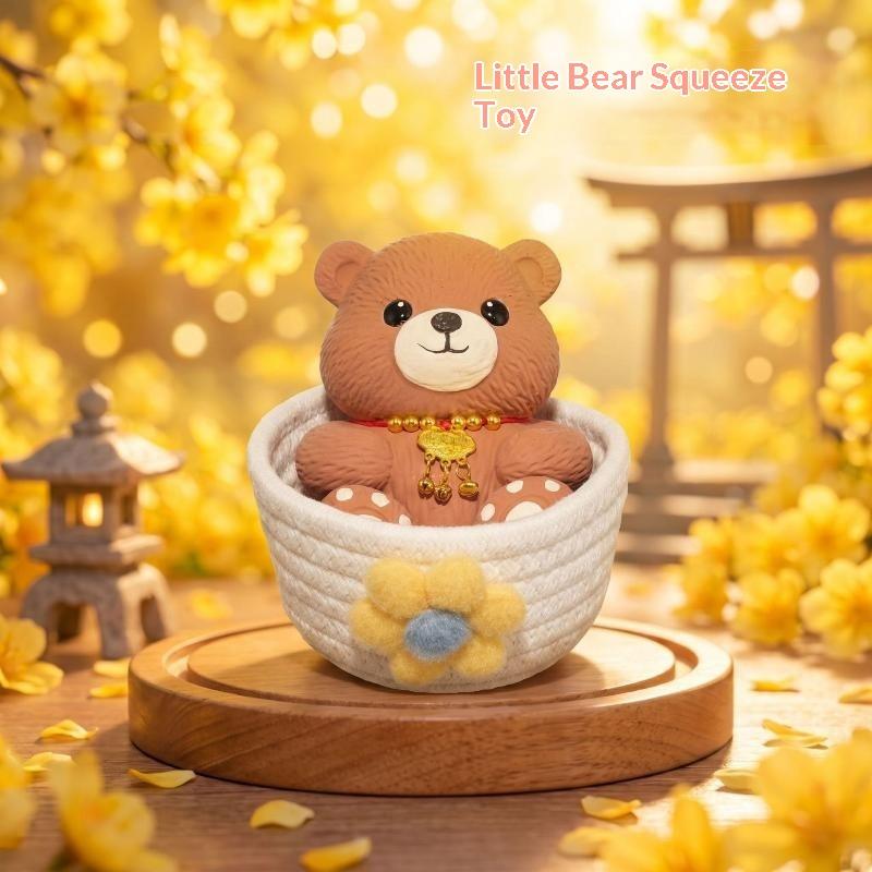 Squeeze Bear Fidget Toy BPA-free TPR High Elasticity Durable Stress Relief Toy for Kids Travel Daily Calming Gifts