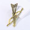 Unique Design Vintage Arrows Theme Brooch Retro Quiver Pin Alloy Fashion Accessory Suitable For Casual Formal Wear