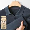 Jinjuan Men's 100% Wool Lapel Knit Sweater