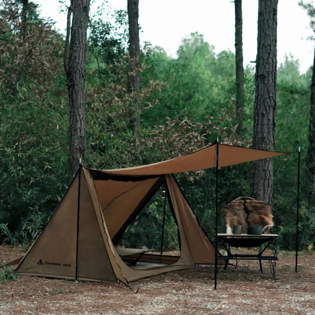 2-Person Backpacking Tent with Canopy, 4-Season Camping, Hiking, Mountain Hunting, Weatherproof, Ultralight, Large, Easy Setup, 82*55*47cm