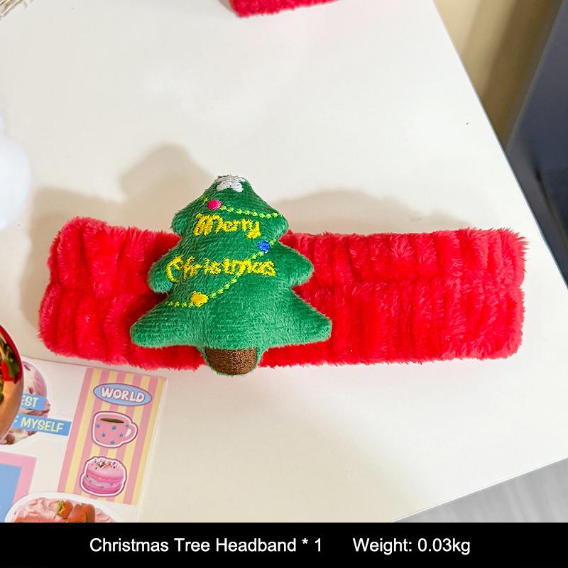 Soft Warm Santa Claus Headband Joyful Christmas Tree Wristband Creative Hairband Home Party Supplies Hair Accessories