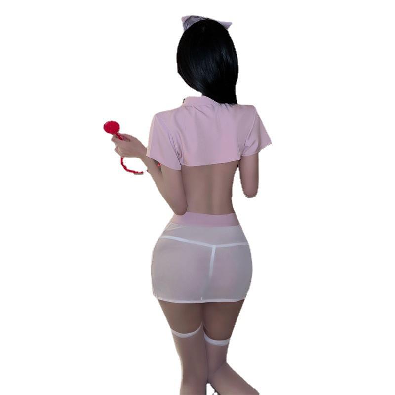Sex Underwear Pure Desire Temptation Sex Uniform Split Small Nurse Suit Side Strap Temptation
