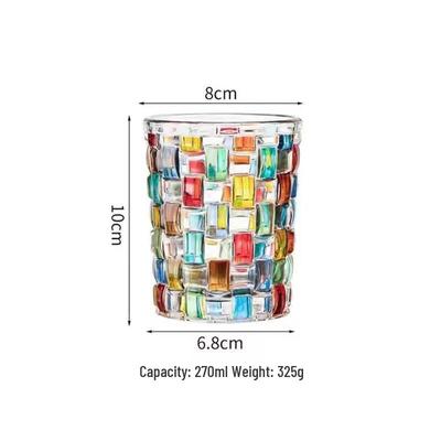 Handmade Painted Glass Whiskey Tumbler Set