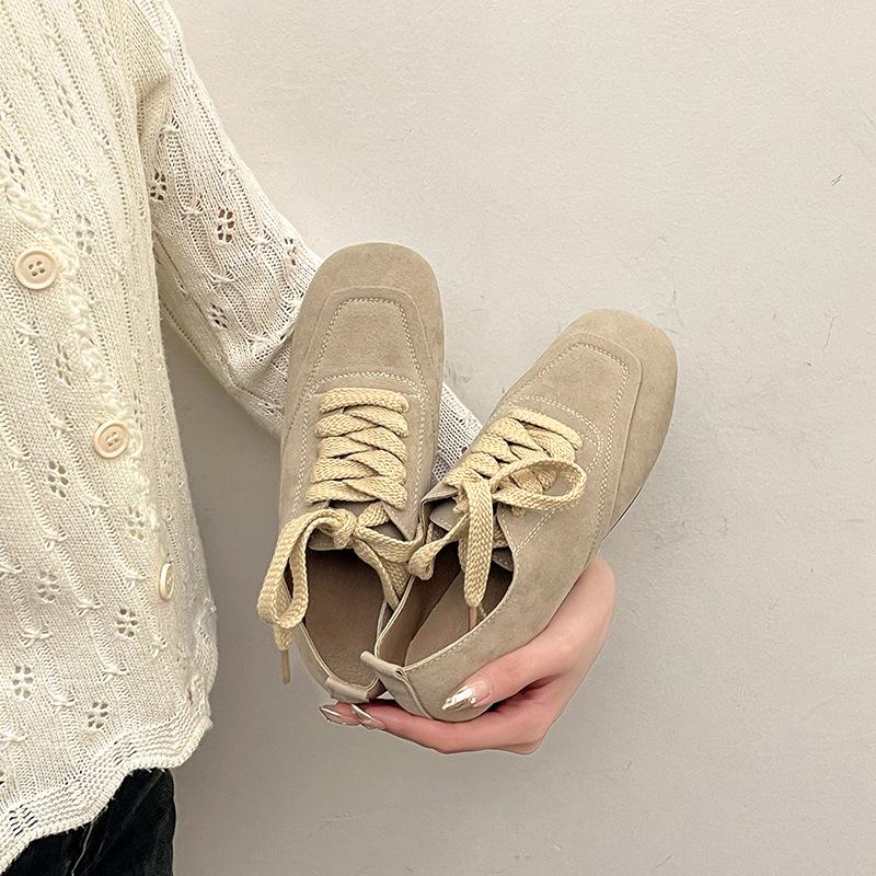 

Ретро повседневные универсальные одинарные туфли женские новые тонкие и легкие на плоской подошве с квадратным носком на шнуровке одинарные туфли тренд 40