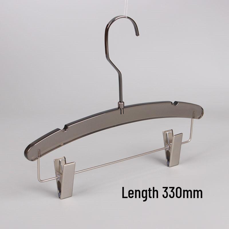 Acrylic Transparent Hangers with Black and Gunmetal Hooks for Women's and Men's Clothing