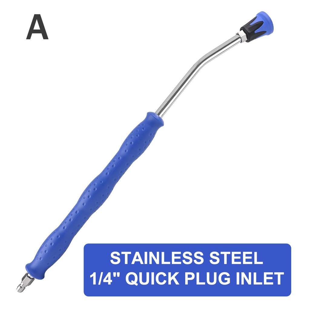 20° Curved Pressure Washer Extension Wand for Car Wash High-Pressure Washer Gun, with Non-slip Grip, Threaded Nozzle #035 with Horn-type Splash Guard