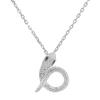 Silver Necklace with Cubic Zirconia, Product Weight 4.12 G (2177531)