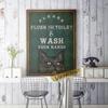 Interessantes WC-Logo-Druckplakat, modernes WC-Ölgemälde, Wandtattoo, Katzenliebhaber-Geschenk, kreative Toiletten-Wanddekoration