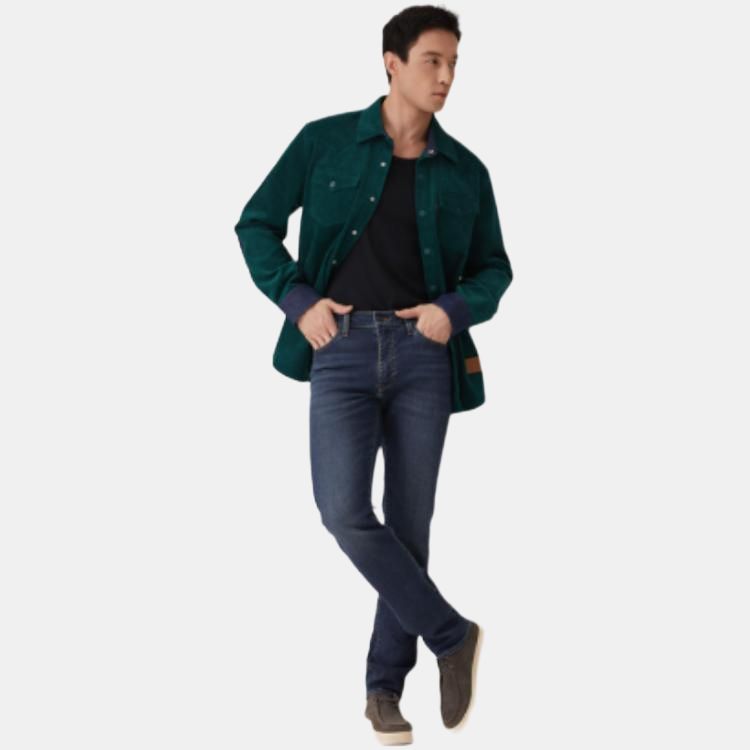 Levis Vintage Comfortable Simple Color Block Button Long Sleeve Shirt Men Shirts 004YY-0001