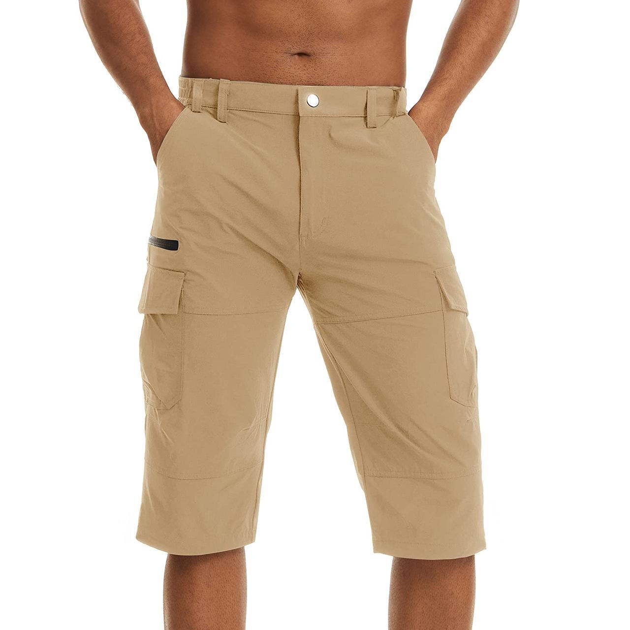 

Летние водонепроницаемые быстросохнущие шорты с несколькими карманами, мужские шорты-карго, короткие брюки, мужская одежда для активного отдыха, охоты, рыбалки 3XL хаки