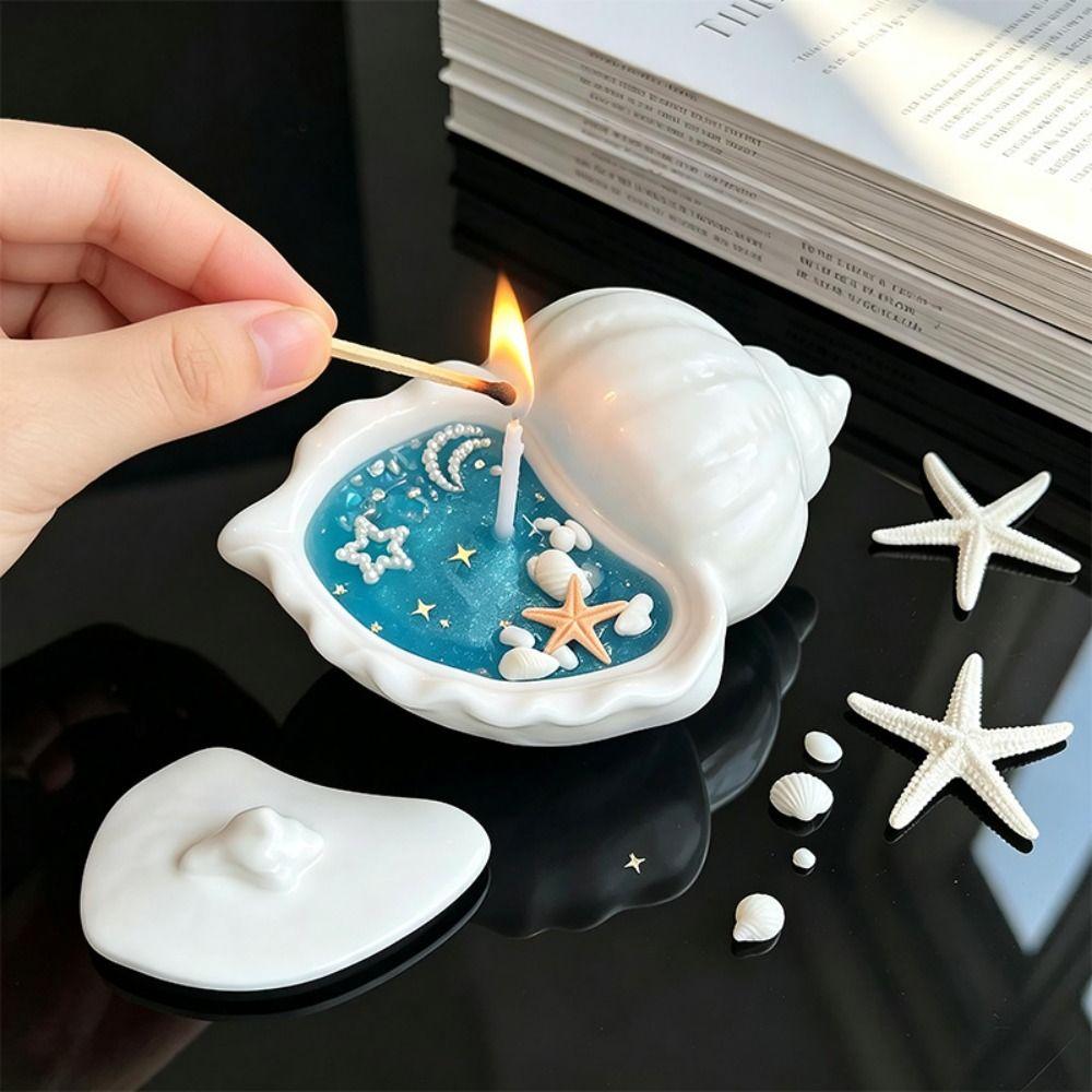 Non-Stick Plaster Silicone Mold Silicone Mold DIY Candle Mold Seashell Storage Container Mold