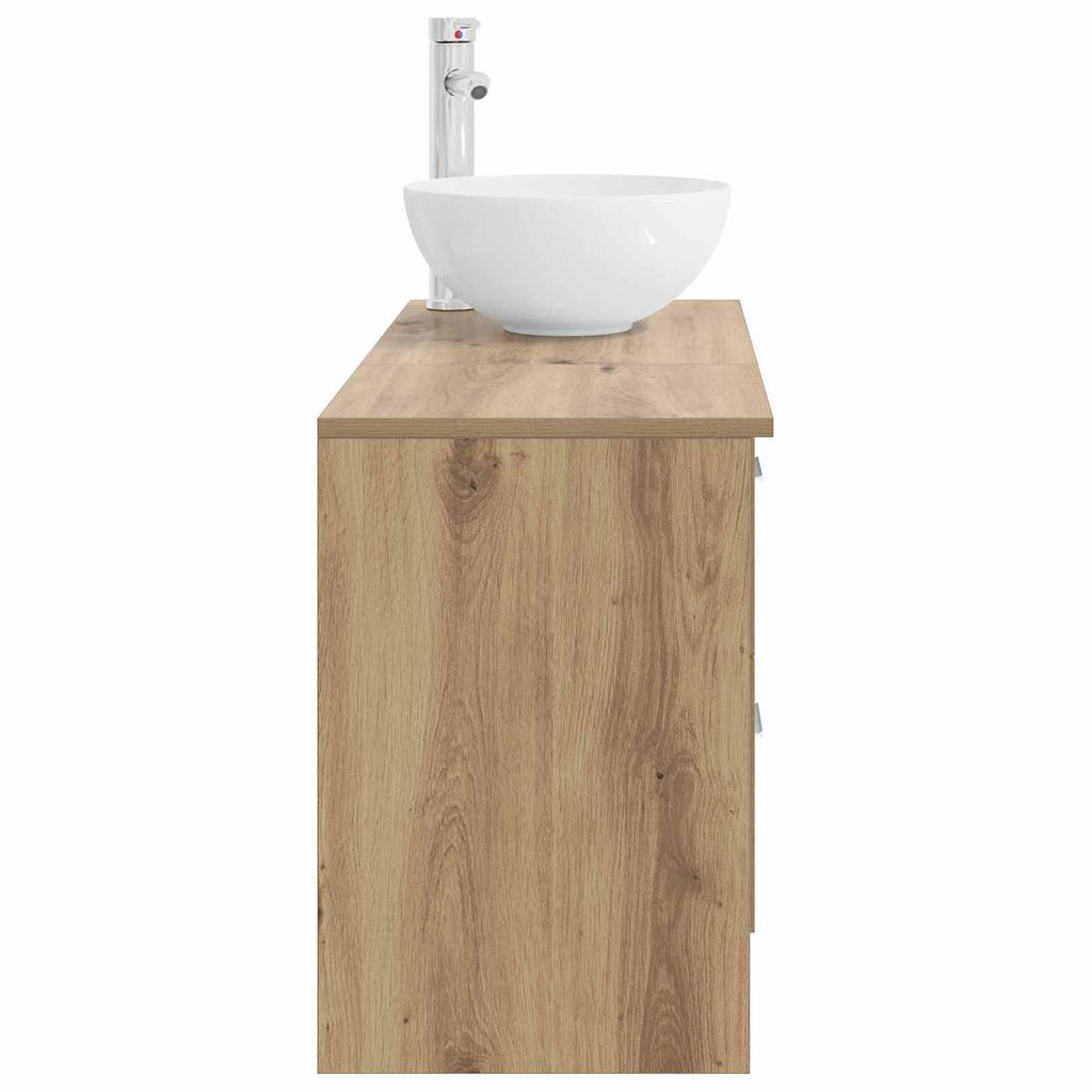 Bathroom Furniture Set 2 Pcs Artisan Oak Wood Based Material