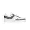 Trainer Low Lace-up Sneakers In Suede Calfskin Calfskin Grey Optic White