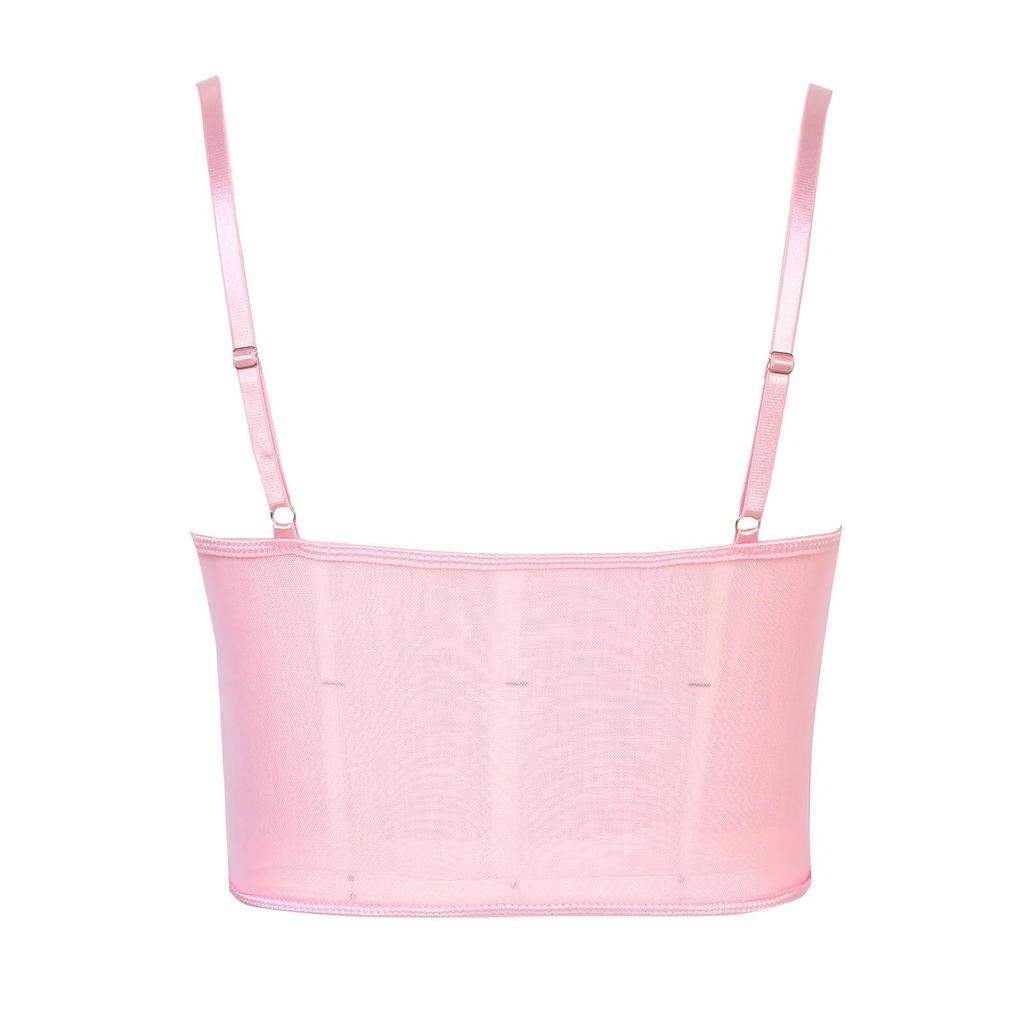 Kvinner Blonder Undertøy Babydoll Rund Hals Blonder Sexy Vest